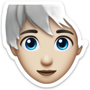 boy whit heart blue in the eyes sticker