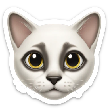 White Siamese Cat sticker