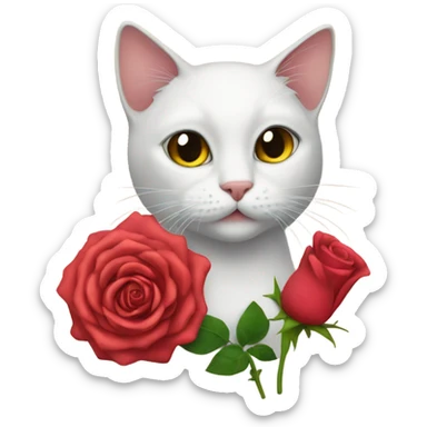 Cat with rosett  sticker