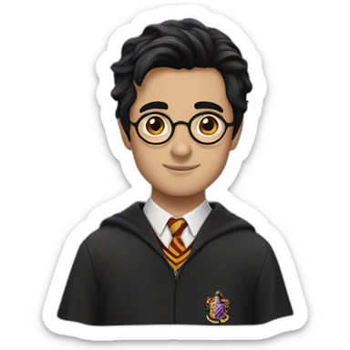 Harry potter black hair sticker