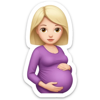 heavily pregnant woman sticker