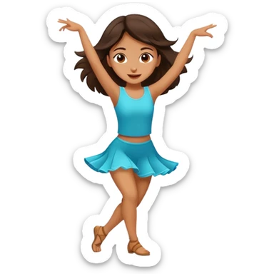 Fantastic dance emotion!!! (brunette girl) sticker