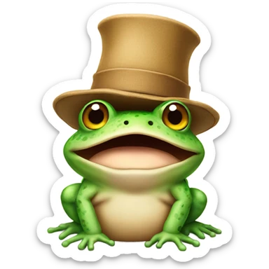 Toad wearing a hat sticker