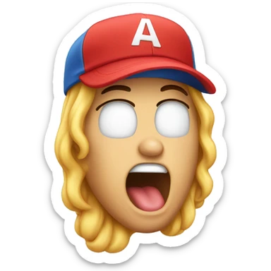 Sleeping cap yawning emoji sticker