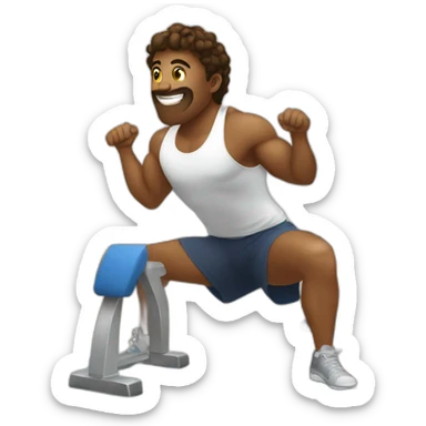 training in the gym sticker