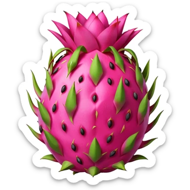 Dragonfruit emoji sticker