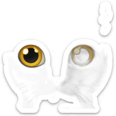 Black cat which have only right eye sticker