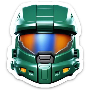 Master Chief Halo helmet Mark V helmet Blue orange visor sticker