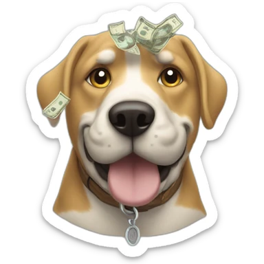 Rick dog money rain sticker