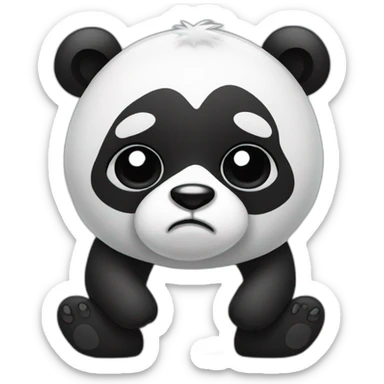 Panda feeling ill sticker