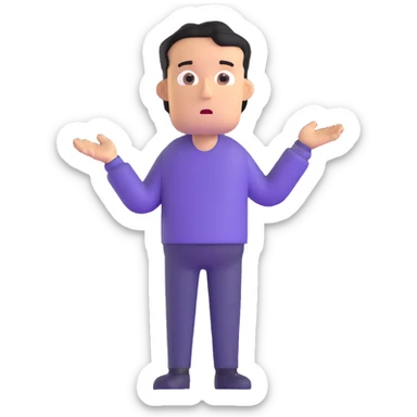 confused man sticker