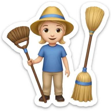 Emoji to encourage kids to do chores - should contain something about house chores sticker