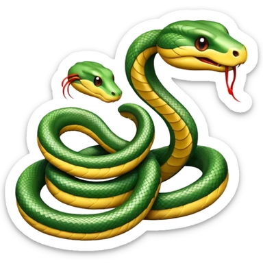 Dos serpientes juntas sticker