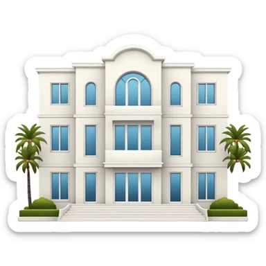 white 3 floor modern luxurious villa sticker