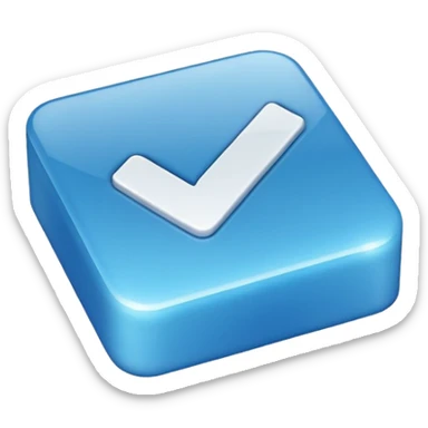 check mark button square sticker