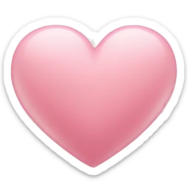 light pink heart sticker