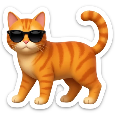 Cat wearing sunglasses sticker