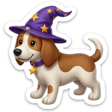 Dog wizard sticker