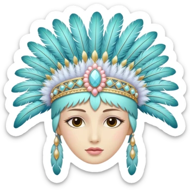 a pastel headdress apparel hat sticker