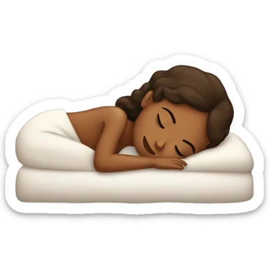 brown girl sleeping sticker