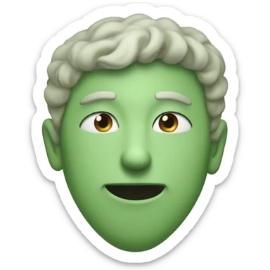 sage green heart sticker