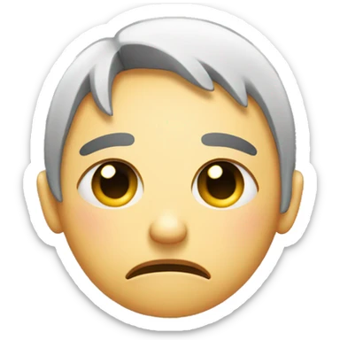 thread with sad eyes and tears sticker