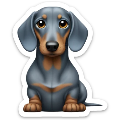 Daschund Grey-blue sticker