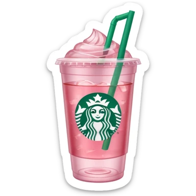 pink iced tea Starbucks drink sticker