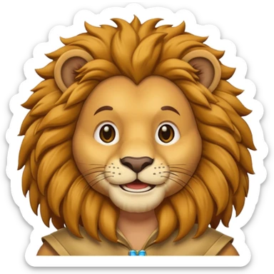 man in lion  costume  sticker