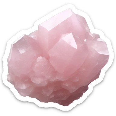 Rose quartz crystal cluster  sticker