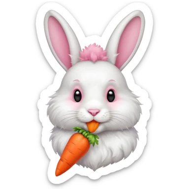 carrot-eating rabbit sticker