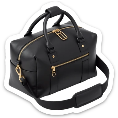 luxe black duffel bag sticker