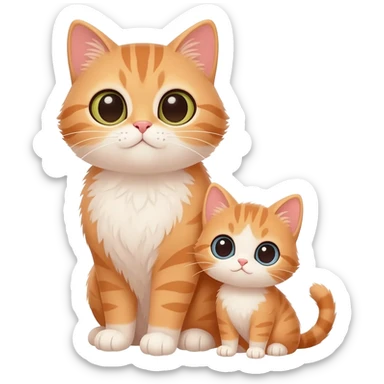 Cat have  a baby sticker