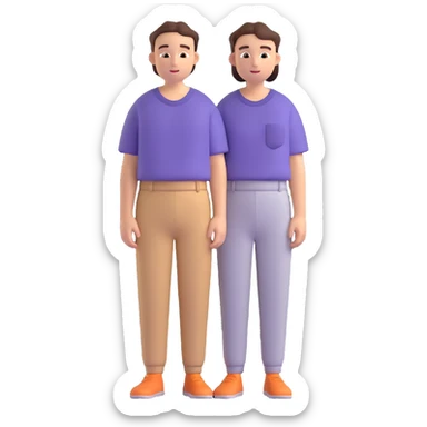 loose-fitting shirt and pants relaxed vibe sticker