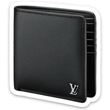 black louis vuitton men’s wallet with grey  sticker