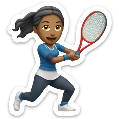 mujer maravilla jugando al tenis sticker