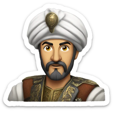  ottoman janissary photorealistic serious sticker