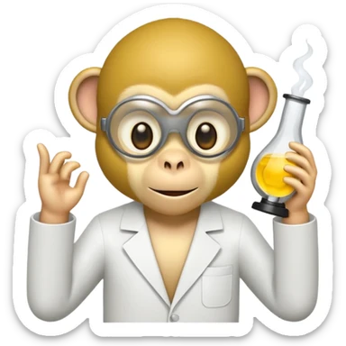 scienist and scienist item with yellow monkey sticker