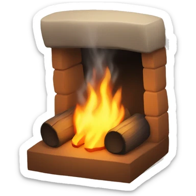 cozy warm fire sticker