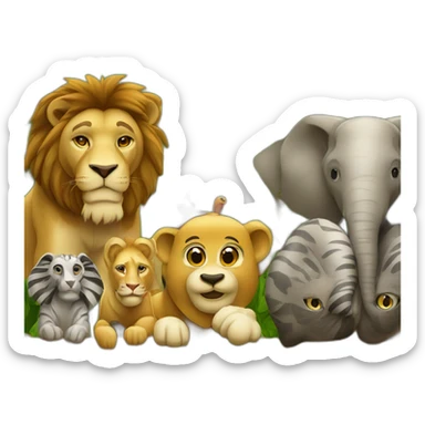 A safari but it’s animals watching humans sticker