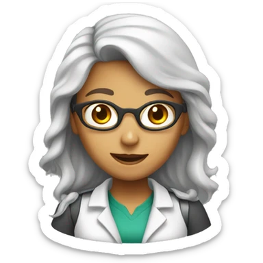 biologist girl sticker