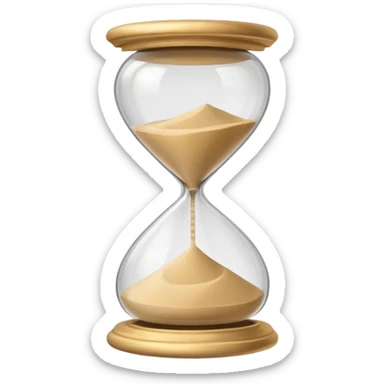 simple minimalist sand-clock only the glass and the sand sticker