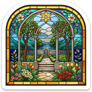 Stained glass window sticker