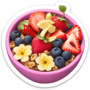 Coquette Acai bowl pink sticker