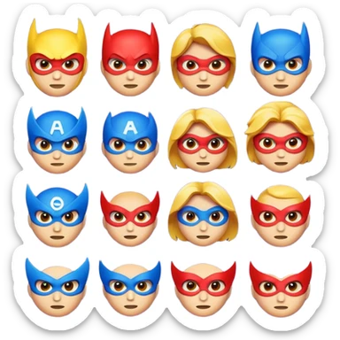 Generate super hero abstract emoji sticker