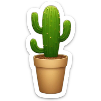 a cup shaped like a cactus sticker