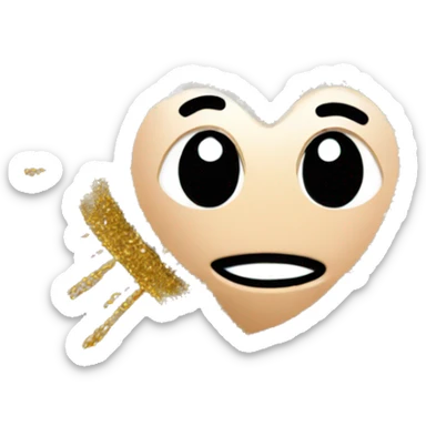 heart explode glitter sticker