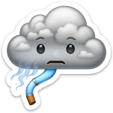 smoke coming out of a blunt sticker