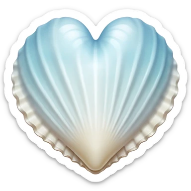 heart shaped shell sticker
