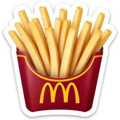 Burgundy mcdonalds french fries sticker